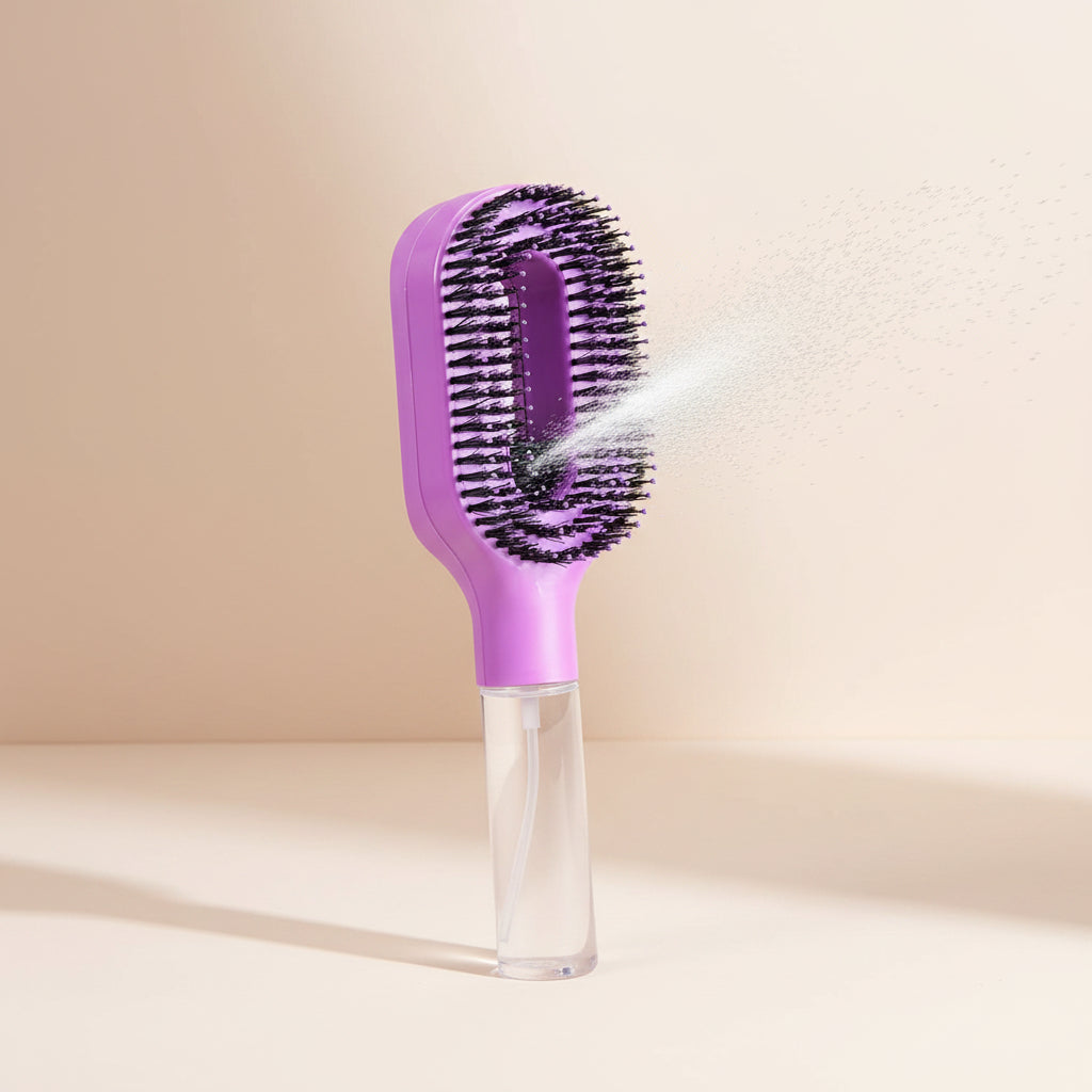 One-Click Spray Anti-Frizz Hair Brush